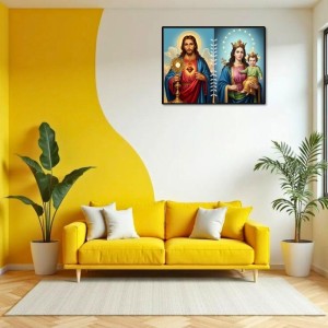 Jesus Christ-Our Lady Of Perpetual Help Laminated Photo - 7x9 Inches, Divine Blessings For Home & Office And Temple Decoration (F16260) Jesus Christ-Our Lady Of Perpetual Help Laminated Photo - 7x9 Inches, Divine Blessings For Home & Office And Temple Decoration (F16260)