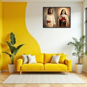 Jesus Christ-St. Therese Of Lisieux Laminated Photo - 7x9 Inches, Divine Blessings For Home & Office And Temple Decoration (F16407) Jesus Christ-St. Therese Of Lisieux Laminated Photo - 7x9 Inches, Divine Blessings For Home & Office And Temple Decoration (F16407)