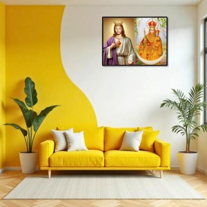 Jesus Christ-Our Lady Of Good Health Laminated Photo - 7x9 Inches, Divine Blessings For Home & Office And Temple Decoration (F16358) Jesus Christ-Our Lady Of Good Health Laminated Photo - 7x9 Inches, Divine Blessings For Home & Office And Temple Decoration (F16358)