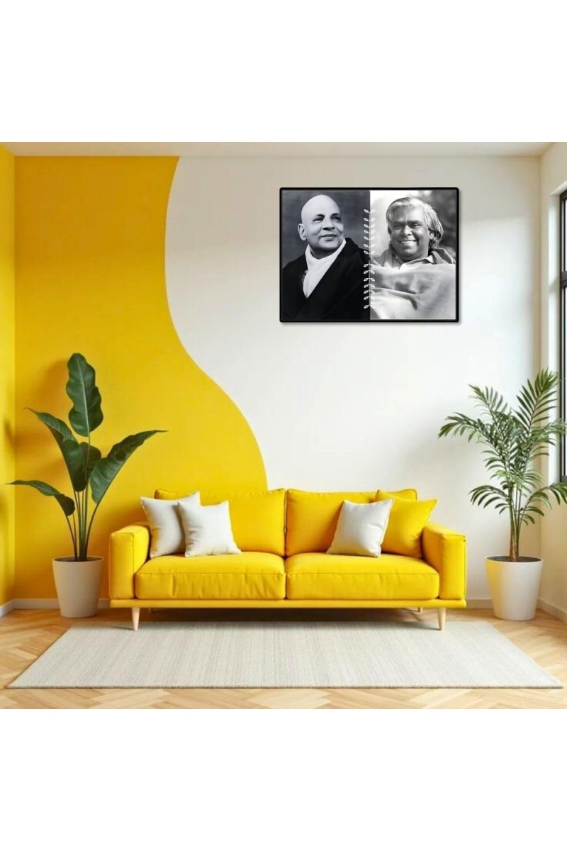 Swami Sivananda Swami Sacchidanandaji Laminated Photo - 7x9 Inches, Divine Blessings For Home & Office And Temple Decoration (F16156)