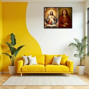 Jesus And Immaculate Heart Of Mary Laminated Photo - 9x11 Inches, Divine Blessings For Home & Office And Temple Decoration (F16191) Jesus And Immaculate Heart Of Mary Laminated Photo - 9x11 Inches, Divine Blessings For Home & Office And Temple Decoration (F16191)