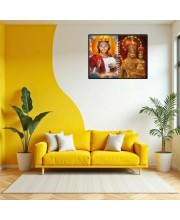 Jesus Lady Of Velankanni Laminated Photo - 7x9 Inches, Divine Blessings For Home & Office And Temple Decoration (F16200)