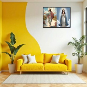 Jesus Christ-Our Lady Of Grace Laminated Photo - 7x9 Inches, Divine Blessings For Home & Office And Temple Decoration (F16390) Jesus Christ-Our Lady Of Grace Laminated Photo - 7x9 Inches, Divine Blessings For Home & Office And Temple Decoration (F16390)
