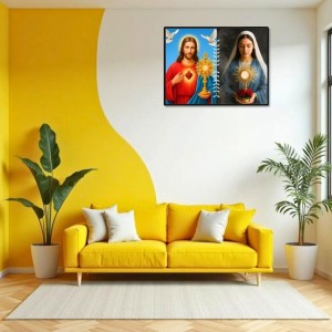Jesus Christ-Our Lady Of Sorrows Laminated Photo - 7x9 Inches, Divine Blessings For Home & Office And Temple Decoration (F16301) Jesus Christ-Our Lady Of Sorrows Laminated Photo - 7x9 Inches, Divine Blessings For Home & Office And Temple Decoration (F16301)