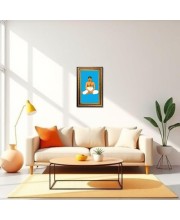 Anukulchandra Chakravarty Digital Golden Balck Color Photo Frame | Hindu Religious Wall Decor | 10x16 Inches - Inspirational Wall Art For Office, Home Decor - Ideal Spiritual Gift (F16517)