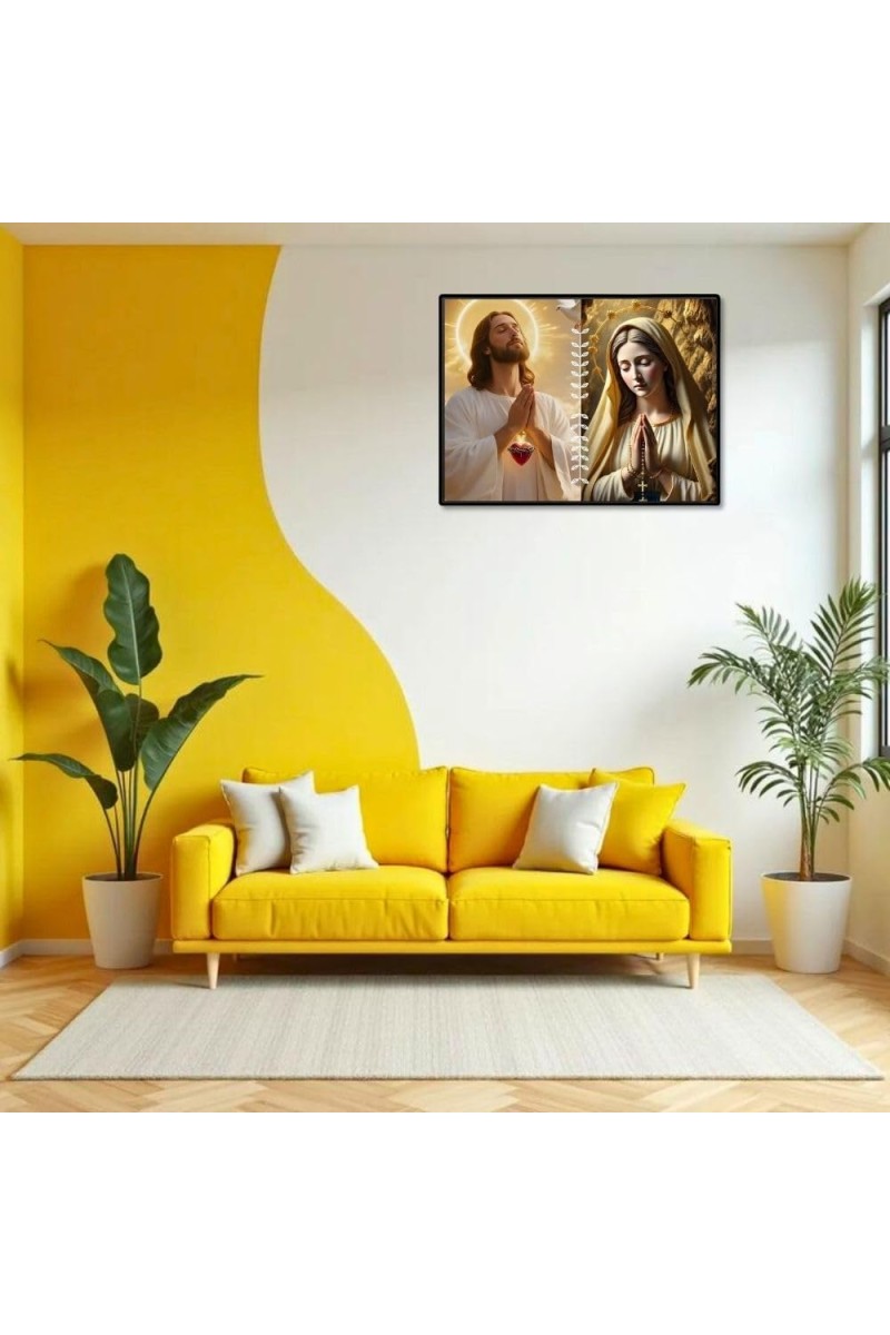 Jesus Christ-Immaculate Conception Laminated Photo - 7x9 Inches, Divine Blessings For Home & Office And Temple Decoration (F16269)