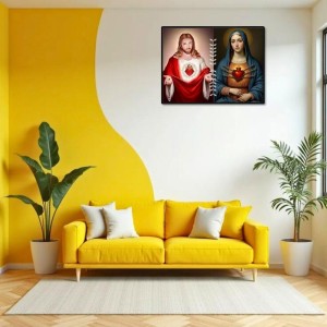 Jesus And Immaculate Heart Of Mary Laminated Photo - 9x11 Inches, Divine Blessings For Home & Office And Temple Decoration (F16183) Jesus And Immaculate Heart Of Mary Laminated Photo - 9x11 Inches, Divine Blessings For Home & Office And Temple Decoration (F16183)