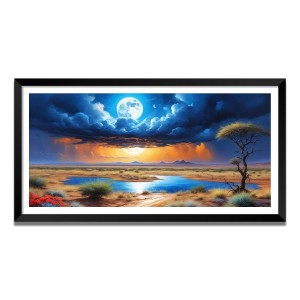 Nature Landscape Floating Frame Scenery Digital Print - (I5800) - 24x48 inch Modern Nature Wall Art for Living Room, Bedroom, Office, Hotels, Drawing Room Nature Landscape Floating Frame Scenery Digital Print - (I5800) - 24x48 inch Modern Nature Wall Art for Living Room, Bedroom, Office, Hotels, Drawing Room