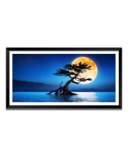 Nature Landscape Floating Frame Scenery Digital Print - (I5613) - 24x36 inch Modern Nature Wall Art for Living Room, Bedroom, Office, Hotels, Drawing Room