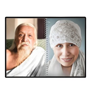 Sri Aurobindo & Mira Alfassa Laminated Photo - 7x9 Inches, Divine Blessings For Home & Office And Temple Decoration (F16305)