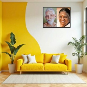 Ramana Maharshi Laminated Photo - 9x11 Inches, Divine Blessings For Home & Office And Temple Decoration (F16159)
