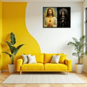 Jesus And Immaculate Heart Of Mary Laminated Photo - 9x11 Inches, Divine Blessings For Home & Office And Temple Decoration (F16180) Jesus And Immaculate Heart Of Mary Laminated Photo - 9x11 Inches, Divine Blessings For Home & Office And Temple Decoration (F16180)