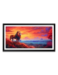 Nature Landscape Floating Frame Scenery Digital Print - (I5684) - 18x36 inch Modern Nature Wall Art for Living Room, Bedroom, Office, Hotels, Drawing Room