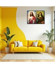 Immaculate Heart Of Mary Laminated Photo - 9x11 Inches, Divine Blessings For Home & Office And Temple Decoration (F16453)