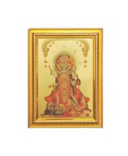 Kali Golden Foil Wall Art – 10.75x14.25 Inch Ornate Framed Hindu Religious Poster