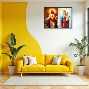 Jesus Christ-Our Lady Of Perpetual Help Laminated Photo - 7x9 Inches, Divine Blessings For Home & Office And Temple Decoration (F16261) Jesus Christ-Our Lady Of Perpetual Help Laminated Photo - 7x9 Inches, Divine Blessings For Home & Office And Temple Decoration (F16261)