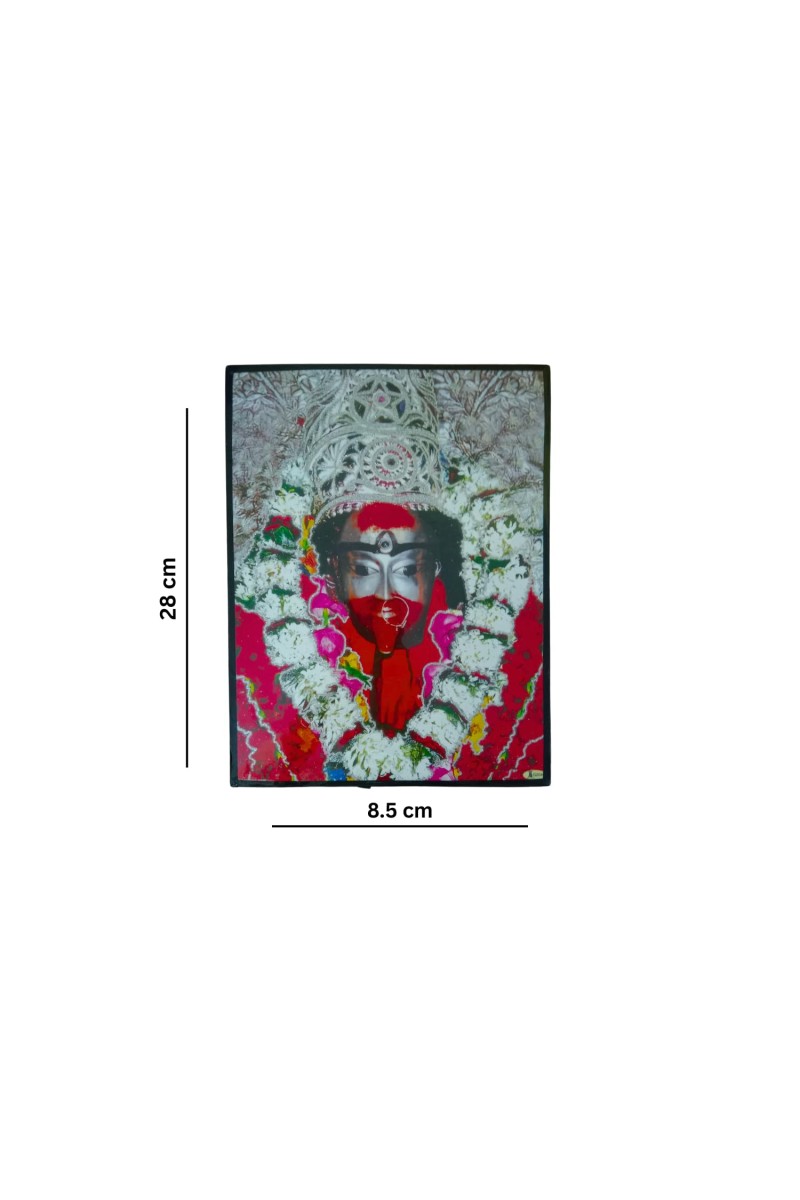 Maa Kali Laminated Photo Frame Divine Hindu Goddess for Home, Temple & Pooja Room Spiritual Shakti Wall Art (Multicolor, 12x18 Inches)