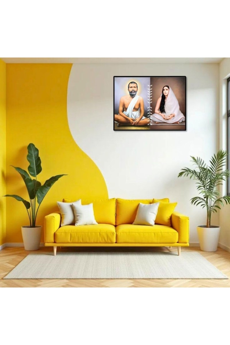 Maa Sarada Devi Laminated Photo - 11x13 Inches, Divine Blessings For Home & Office And Temple Decoration (F16166)