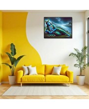 Lord Krishna Laminated Photo - 9x11 Inches, Divine Blessings For Home & Office And Temple Decoration (F16062)