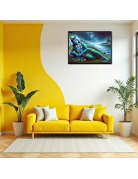Lord Krishna Laminated Photo - 13x15 Inches, Divine Blessings For Home & Office And Temple Decoration (F16062)