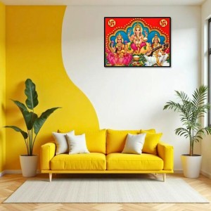 Lord Ganesha Maa Laxmi Sarswati Laminated Photo - 7x9 Inches, Divine Blessings For Home & Office And Temple Decoration (F16138) Lord Ganesha Maa Laxmi Sarswati Laminated Photo - 7x9 Inches, Divine Blessings For Home & Office And Temple Decoration (F16138)