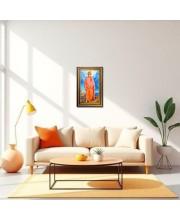 Swami Vivekananda Digital Golden Balck Color Photo Frame | Hindu Religious Wall Decor | 10x16 Inches - Inspirational Wall Art For Office, Home Decor - Ideal Spiritual Gift (F16463)