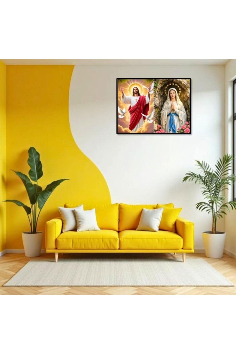 Jesus Christ - Immaculate Conception Laminated Photo - 5x7 Inches, Divine Blessings For Home & Office And Temple Decoration (F16438)