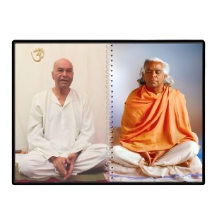 Swami Sivananda & Swami Vishnu-devananda Laminated Photo - 9x11 Inches, Divine Blessings For Home & Office And Temple Decoration (F16309)