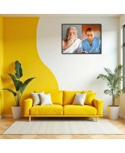 Sri Aurobindo & Mira Alfassa Laminated Photo - 5x7 Inches, Divine Blessings For Home & Office And Temple Decoration (F16304)