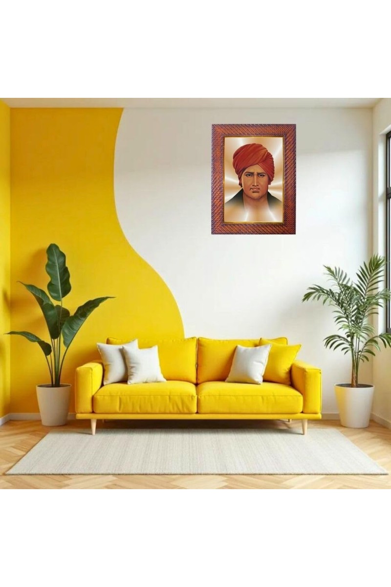 Swami Dayananda Photo Frame 10x14 Inch Religious Wall & Table Decor Frame | Swami Dayananda Spiritual Photo Frame For Home, Temple & Office | Decorative Hindu God & Goddess Frame (Pack Of 1) (F184