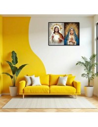 Jesus Christ - Our Lady Of Sorrows Laminated Photo - 7x9 Inches, Divine Blessings For Home & Office And Temple Decoration (F16342)