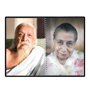 Sri Aurobindo & Mira Alfassa Laminated Photo - 9x11 Inches, Divine Blessings For Home & Office And Temple Decoration (F16308)