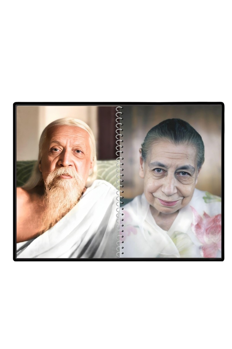 Sri Aurobindo & Mira Alfassa Laminated Photo - 7x9 Inches, Divine Blessings For Home & Office And Temple Decoration (F16308)