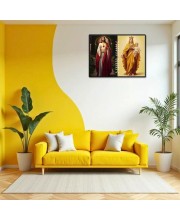 Jesus Lady Of FatimaLaminated Photo - 9x11 Inches, Divine Blessings For Home & Office And Temple Decoration (F16234)