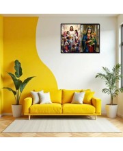 Jesus Christ-Our Lady Of Perpetual Help Laminated Photo - 7x9 Inches, Divine Blessings For Home & Office And Temple Decoration (F16368)