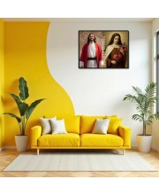 Jesus Christ-St. Therese Of Lisieux Laminated Photo - 7x9 Inches, Divine Blessings For Home & Office And Temple Decoration (F16253)