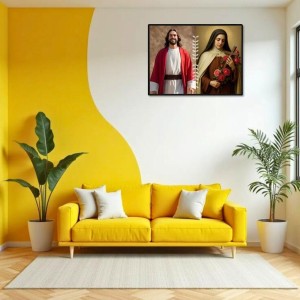 Jesus Christ-St. Therese Of Lisieux Laminated Photo - 7x9 Inches, Divine Blessings For Home & Office And Temple Decoration (F16253) Jesus Christ-St. Therese Of Lisieux Laminated Photo - 7x9 Inches, Divine Blessings For Home & Office And Temple Decoration (F16253)