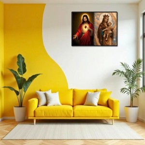 Jesus Christ-Our Lady Of Good Health Laminated Photo - 7x9 Inches, Divine Blessings For Home & Office And Temple Decoration (F16382) Jesus Christ-Our Lady Of Good Health Laminated Photo - 7x9 Inches, Divine Blessings For Home & Office And Temple Decoration (F16382)