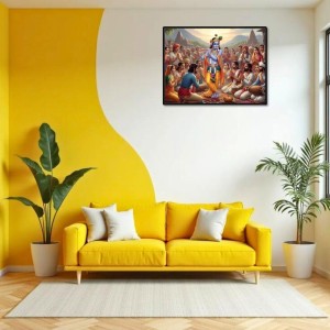 Lord Krishna Laminated Photo - 9x11 Inches, Divine Blessings For Home & Office And Temple Decoration (F16064) Lord Krishna Laminated Photo - 9x11 Inches, Divine Blessings For Home & Office And Temple Decoration (F16064)