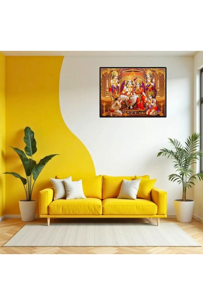 Lord RamSiya Laxman Laminated Photo - 9x11 Inches, Divine Blessings For Home & Office And Temple Decoration (F16109)