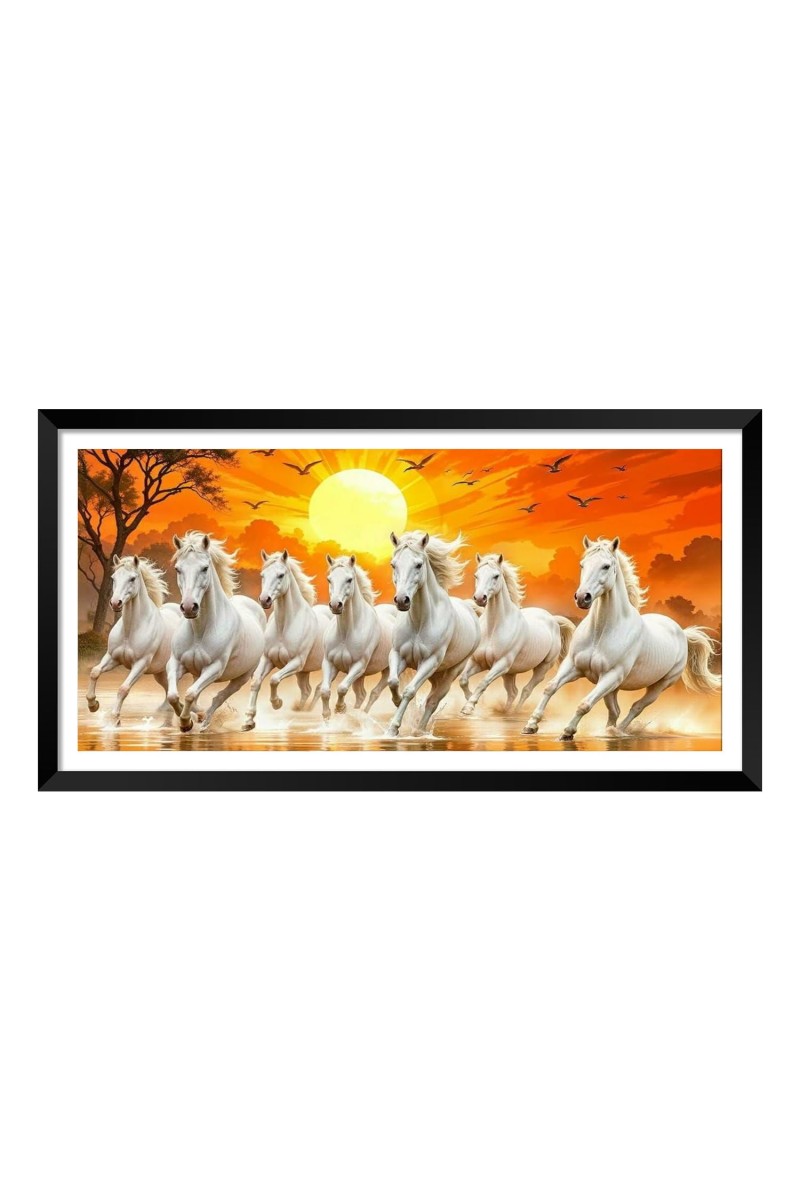 Nature Landscape Floating Frame Scenery Digital Print - (I5931) - 18x36 inch Modern Nature Wall Art for Living Room, Bedroom, Office, Hotels, Drawing Room