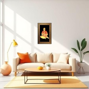 Sri Chaitanya Mahaprabhu Digital Golden Balck Color Photo Frame | Hindu Religious Wall Decor | 10x16 Inches - Inspirational Wall Art For Office, Home Decor - Ideal Spiritual Gift (F16696) Sri Chaitanya Mahaprabhu Digital Golden Balck Color Photo Frame | Hindu Religious Wall Decor | 10x16 Inches - Inspirational Wall Art For Office, Home Decor - Ideal Spiritual Gift (F16696)