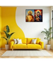 Jesus Lady Of Velankanni Laminated Photo - 7x9 Inches, Divine Blessings For Home & Office And Temple Decoration (F16207)