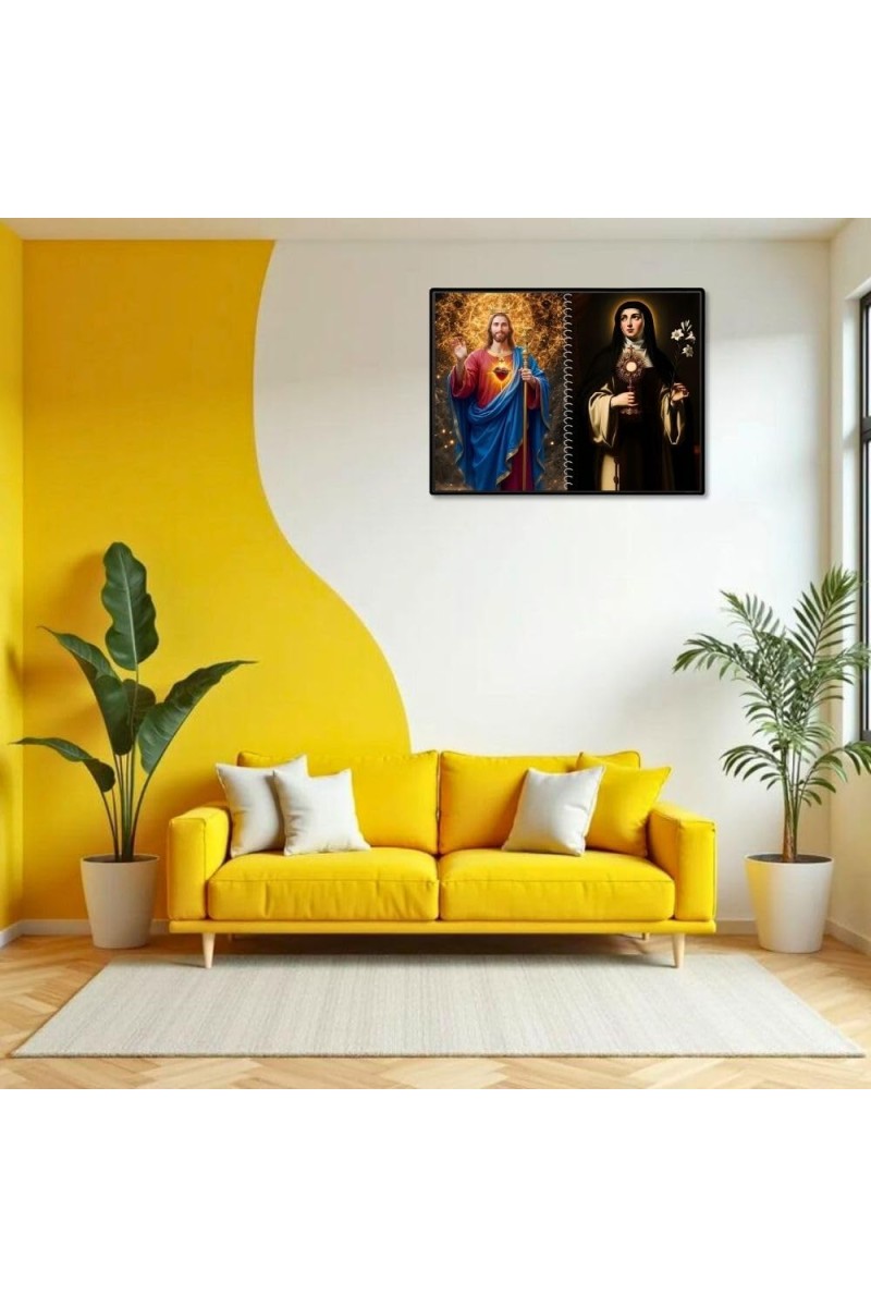 Immaculate Heart Of Mary Laminated Photo - 9x11 Inches, Divine Blessings For Home & Office And Temple Decoration (F16447)