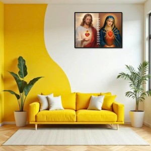 Jesus And Immaculate Heart Of Mary Laminated Photo - 11x13 Inches, Divine Blessings For Home & Office And Temple Decoration (F16195) Jesus And Immaculate Heart Of Mary Laminated Photo - 11x13 Inches, Divine Blessings For Home & Office And Temple Decoration (F16195)