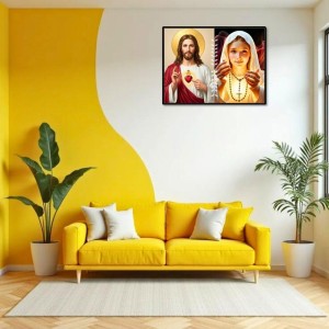 Jesus Christ-Our Lady Of Rosary Laminated Photo - 7x9 Inches, Divine Blessings For Home & Office And Temple Decoration (F16281) Jesus Christ-Our Lady Of Rosary Laminated Photo - 7x9 Inches, Divine Blessings For Home & Office And Temple Decoration (F16281)