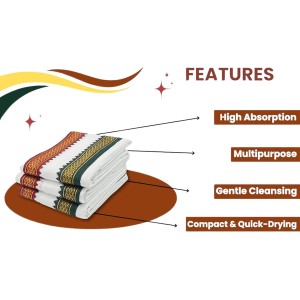 Hitech Sales Men’s Cotton Thorthu Towel | High Absorption Lightweight Thalpati | Super Soft White Cotton Gamcha for Prayer, Bath & Multipurpose Use | Machine Washable (66 x 30 inch) Hitech Sales Men’s Cotton Thorthu Towel | High Absorption Lightweight Thalpati | Super Soft White Cotton Gamcha for Prayer, Bath & Multipurpose Use | Machine Washable (66 x 30 inch)