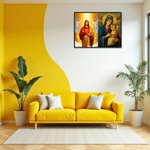 Jesus Christ-Our Lady Of Perpetual Help Laminated Photo - 7x9 Inches, Divine Blessings For Home & Office And Temple Decoration (F16369) Jesus Christ-Our Lady Of Perpetual Help Laminated Photo - 7x9 Inches, Divine Blessings For Home & Office And Temple Decoration (F16369)