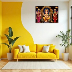 Lord Ganesha Maa Laxmi Sarswati Laminated Photo - 7x9 Inches, Divine Blessings For Home & Office And Temple Decoration (F16139) Lord Ganesha Maa Laxmi Sarswati Laminated Photo - 7x9 Inches, Divine Blessings For Home & Office And Temple Decoration (F16139)