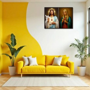 Jesus Christ-Our Lady Of Rosary Laminated Photo - 7x9 Inches, Divine Blessings For Home & Office And Temple Decoration (F16377) Jesus Christ-Our Lady Of Rosary Laminated Photo - 7x9 Inches, Divine Blessings For Home & Office And Temple Decoration (F16377)